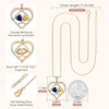 image:imageCDE Double Birthstone Rose Gold Pendant Necklace Gift for WomenDeep BlueYellow0911Birthstone