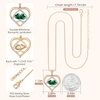 image:imageCDE Double Birthstone Rose Gold Pendant Necklace Gift for WomenGreenGreen0505Birthstone