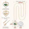 image:imageCDE Double Birthstone Rose Gold Pendant Necklace Gift for WomenGreenLight Green0508Birthstone