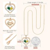 image:imageCDE Double Birthstone Rose Gold Pendant Necklace Gift for WomenGreenYellow0511Birthstone