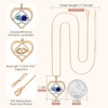 image:imageCDE Double Birthstone Rose Gold Pendant Necklace Gift for WomenLight BlueDeep Blue0309Birthstone