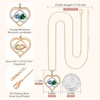 image:imageCDE Double Birthstone Rose Gold Pendant Necklace Gift for WomenLight BlueGreen0305Birthstone