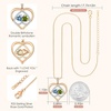 image:imageCDE Double Birthstone Rose Gold Pendant Necklace Gift for WomenLight BlueLight Green0308Birthstone
