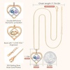 image:imageCDE Double Birthstone Rose Gold Pendant Necklace Gift for WomenLight BlueLight Purple0306Birthstone