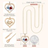 image:imageCDE Double Birthstone Rose Gold Pendant Necklace Gift for WomenLight BlueRed0307Birthstone