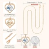 image:imageCDE Double Birthstone Rose Gold Pendant Necklace Gift for WomenLight BlueWhite0304Birthstone