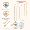 image:imageCDE Double Birthstone Rose Gold Pendant Necklace Gift for WomenLight GreenBlue0812Birthstone