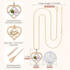 image:imageCDE Double Birthstone Rose Gold Pendant Necklace Gift for WomenLight GreenPink0810Birthstone