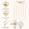 image:imageCDE Double Birthstone Rose Gold Pendant Necklace Gift for WomenLight GreenYellow0811Birthstone