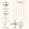 image:imageCDE Double Birthstone Rose Gold Pendant Necklace Gift for WomenLight PurpleLight Green0608Birthstone