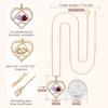 image:imageCDE Double Birthstone Rose Gold Pendant Necklace Gift for WomenLight PurpleRed0607Birthstone