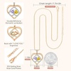 image:imageCDE Double Birthstone Rose Gold Pendant Necklace Gift for WomenLight PurpleYellow0611Birthstone