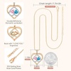 image:imageCDE Double Birthstone Rose Gold Pendant Necklace Gift for WomenPinkBlue1012Birthstone