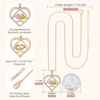 image:imageCDE Double Birthstone Rose Gold Pendant Necklace Gift for WomenPinkYellow1011Birthstone