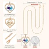 image:imageCDE Double Birthstone Rose Gold Pendant Necklace Gift for WomenPurpleBlue0212Birthstone