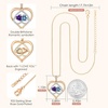 image:imageCDE Double Birthstone Rose Gold Pendant Necklace Gift for WomenPurpleLight Blue0203Birthstone