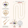 image:imageCDE Double Birthstone Rose Gold Pendant Necklace Gift for WomenPurpleLight Green0208Birthstone