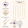 image:imageCDE Double Birthstone Rose Gold Pendant Necklace Gift for WomenPurpleLight Purple0206Birthstone