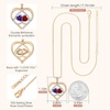 image:imageCDE Double Birthstone Rose Gold Pendant Necklace Gift for WomenPurpleRed0207Birthstone