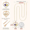 image:imageCDE Double Birthstone Rose Gold Pendant Necklace Gift for WomenPurpleYellow0211Birthstone