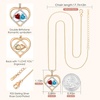 image:imageCDE Double Birthstone Rose Gold Pendant Necklace Gift for WomenRedBlue0712Birthstone