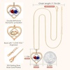 image:imageCDE Double Birthstone Rose Gold Pendant Necklace Gift for WomenRedDeep Blue0109Birthstone