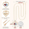 image:imageCDE Double Birthstone Rose Gold Pendant Necklace Gift for WomenRedLight Blue0103Birthstone