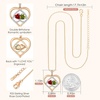 image:imageCDE Double Birthstone Rose Gold Pendant Necklace Gift for WomenRedLight Green0708Birthstone