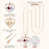 image:imageCDE Double Birthstone Rose Gold Pendant Necklace Gift for WomenRedLight Purple0106Birthstone