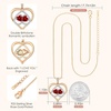 image:imageCDE Double Birthstone Rose Gold Pendant Necklace Gift for WomenRedRed0707Birthstone