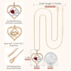 image:imageCDE Double Birthstone Rose Gold Pendant Necklace Gift for WomenRedWhite0104Birthstone