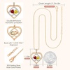 image:imageCDE Double Birthstone Rose Gold Pendant Necklace Gift for WomenRedYellow0111Birthstone