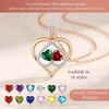 image:imageCDE Double Birthstone Rose Gold Pendant Necklace Gift for WomenRedYellow0111Birthstone