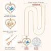 image:imageCDE Double Birthstone Rose Gold Pendant Necklace Gift for WomenWhiteBlue0412Birthstone