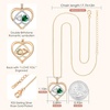image:imageCDE Double Birthstone Rose Gold Pendant Necklace Gift for WomenWhiteGreen0405Birthstone