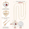 image:imageCDE Double Birthstone Rose Gold Pendant Necklace Gift for WomenWhiteRed0407Birthstone
