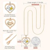 image:imageCDE Double Birthstone Rose Gold Pendant Necklace Gift for WomenWhiteYellow0411Birthstone