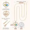 image:imageCDE Double Birthstone Rose Gold Pendant Necklace Gift for WomenYellowBlue1112Birthstone