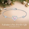 image:imageCDE Love Heart Bracelets for Women 925 Sterling Silver with Birthstone Zirconia Birthday Anniversary Charm Link Chain Bracelet Jewelry Gift for Wife Girlfriend HerSliver10OctHeart Zircon