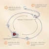 image:imageCDE Love Heart Bracelets for Women 925 Sterling Silver with Birthstone Zirconia Birthday Anniversary Charm Link Chain Bracelet Jewelry Gift for Wife Girlfriend HerSliver07JulyHeart Zircon