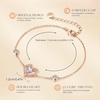 image:imageCDE Love Heart Bracelets for Women 925 Sterling Silver with Birthstone Zirconia Birthday Anniversary Charm Link Chain Bracelet Jewelry Gift for Wife Girlfriend HerRose Gold06JuneHeart Zircon