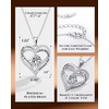 image:imageCDE Love Heart Necklace with 20CT Moissanite Engraved I LOVE MOMWhite Gold Plated
