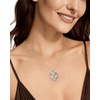 image:imageCDE Love Heart Necklace with 20CT Moissanite Engraved I LOVE MOMWhite Gold Plated