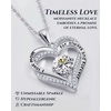 image:imageCDE Love Heart Necklace with 20CT Moissanite Engraved I LOVE MOMWhite Gold Plated
