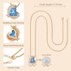 image:imageCDE Mothers Day Gifts Love Heart Pendant Necklaces for Women Silver Tone Rose Gold Tone Birthstone Jewelry Gifts for Wife HerRose Gold03MarchPale Blue