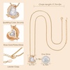 image:imageCDE Mothers Day Gifts Love Heart Pendant Necklaces for Women Silver Tone Rose Gold Tone Birthstone Jewelry Gifts for Wife HerRose Gold04AprilElegant White