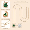image:imageCDE Mothers Day Gifts Love Heart Pendant Necklaces for Women Silver Tone Rose Gold Tone Birthstone Jewelry Gifts for Wife HerRose Gold05MayForest Emerald Green