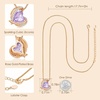 image:imageCDE Mothers Day Gifts Love Heart Pendant Necklaces for Women Silver Tone Rose Gold Tone Birthstone Jewelry Gifts for Wife HerRose Gold06JuneAlexandrite