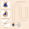 image:imageCDE Mothers Day Gifts Love Heart Pendant Necklaces for Women Silver Tone Rose Gold Tone Birthstone Jewelry Gifts for Wife HerRose Gold09SeptemberRoyal Blue Spahhire