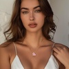image:imageCDE Mothers Day Gifts Love Heart Pendant Necklaces for Women Silver Tone Rose Gold Tone Birthstone Jewelry Gifts for Wife HerRose Gold10OctoberRose Quartz Pink